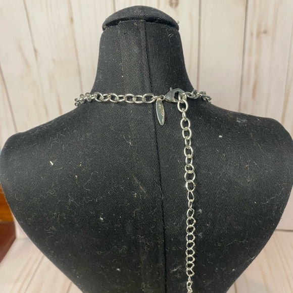 New York & Company Purple with Silver Accents Multi-Strand Necklace like new - Picture 2 of 2